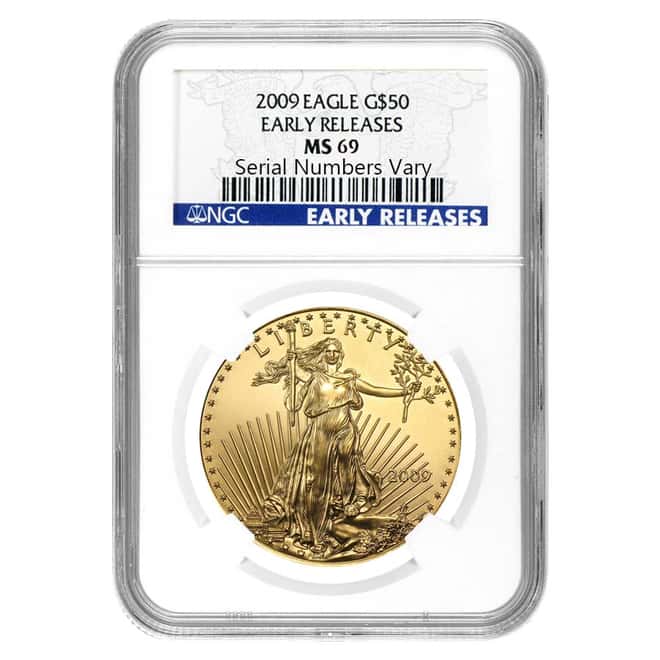 2009 1 oz $50 Gold American Eagle Coin NGC MS 70 Early Releases