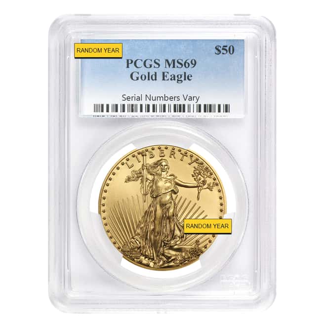 1 oz $50 Gold American Eagle PCGS MS 69 (Random Year)