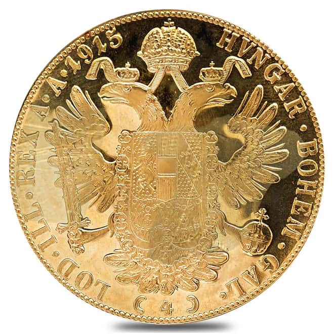 1915 Austrian 4 Ducat Gold Restrike (Scruffy)