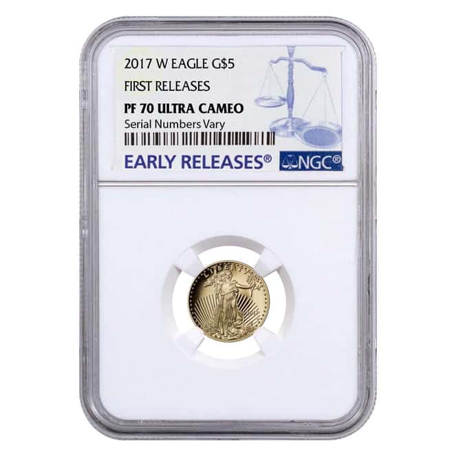 2017-W 1.85 oz Proof Gold American Eagle 4-Coin Set NGC PF 70 Early Releases