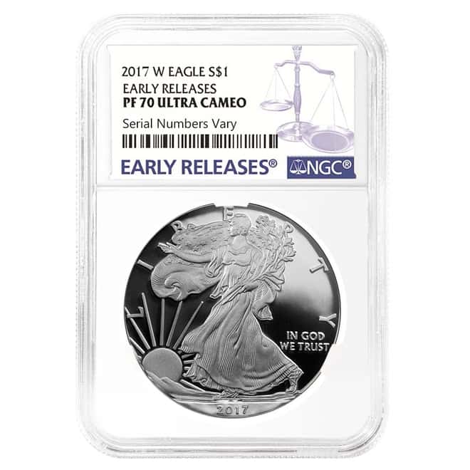 2017-W 1 oz Proof Silver American Eagle NGC PF 70 UCAM Early Releases