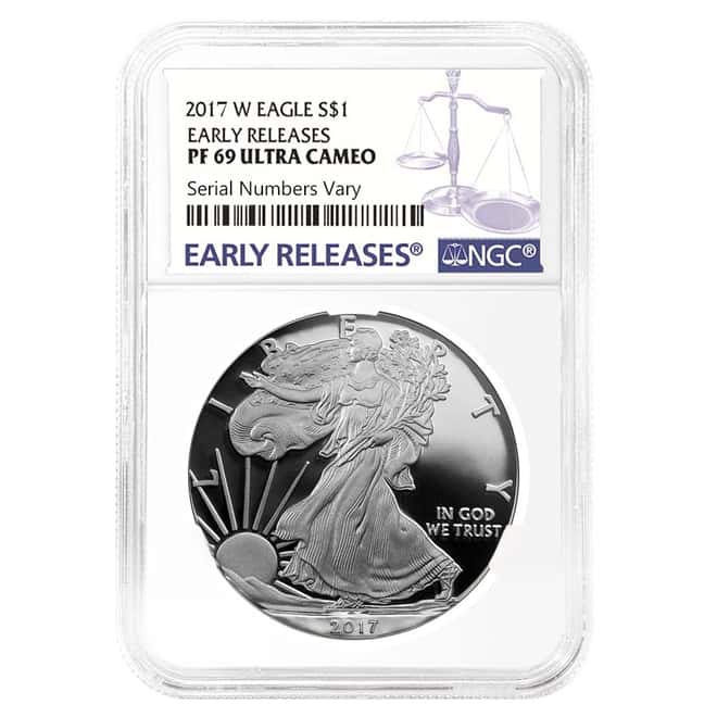 2017-W 1 oz Proof Silver American Eagle NGC PF 69 UCAM Early Releases