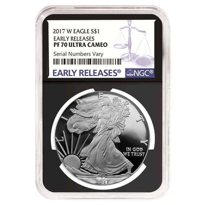 2017-W 1 oz Proof Silver American Eagle NGC PF 70 UCAM Early Releases (Retro)