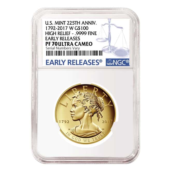 2017 W 1 oz $100 American Liberty High Relief Proof Gold Coin NGC PF 70 Early Releases