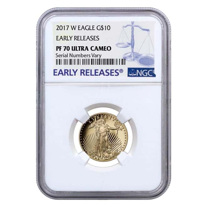 2017-W 1.85 oz Proof Gold American Eagle 4-Coin Set NGC PF 70 Early Releases