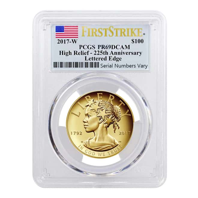 2017 W 1 oz $100 American Liberty High Relief Proof Gold Coin PCGS PF 69 First Strike