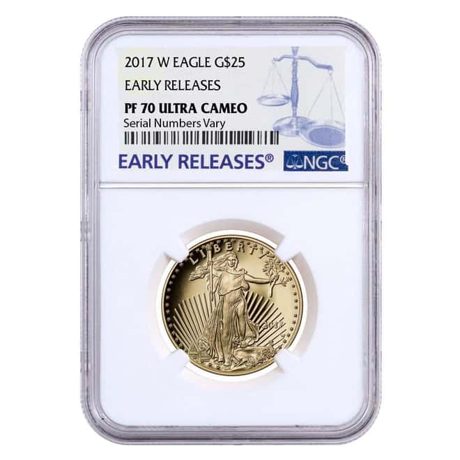 2017-W 1.85 oz Proof Gold American Eagle 4-Coin Set NGC PF 70 Early Releases