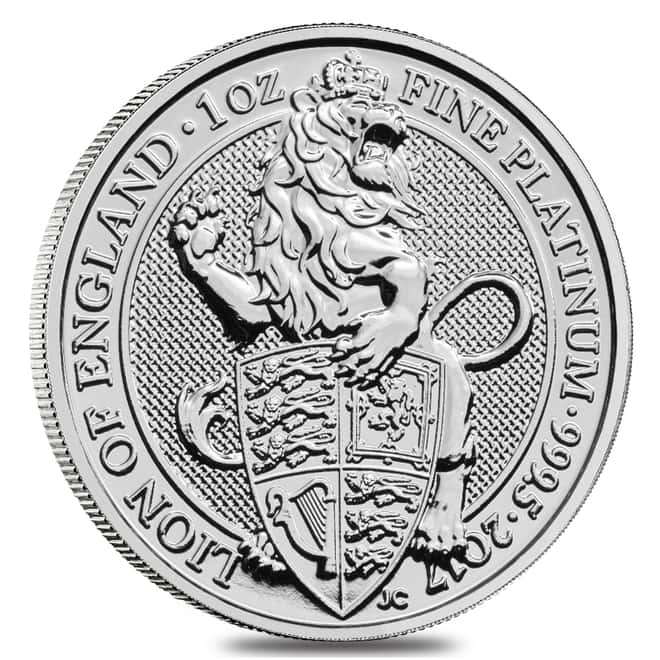 2017 Great Britain 1 oz Platinum Queen's Beasts (Lion) Coin .9995 Fine BU