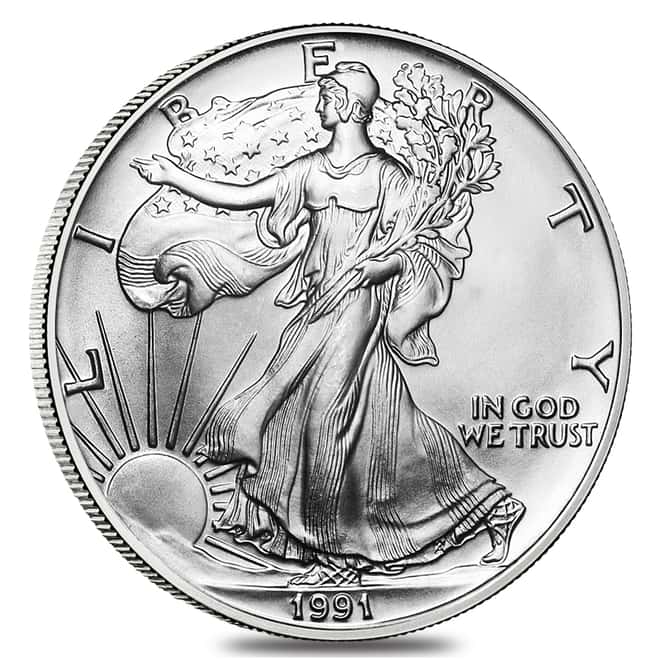 1991 1 oz Silver American Eagle Brilliant Uncirculated