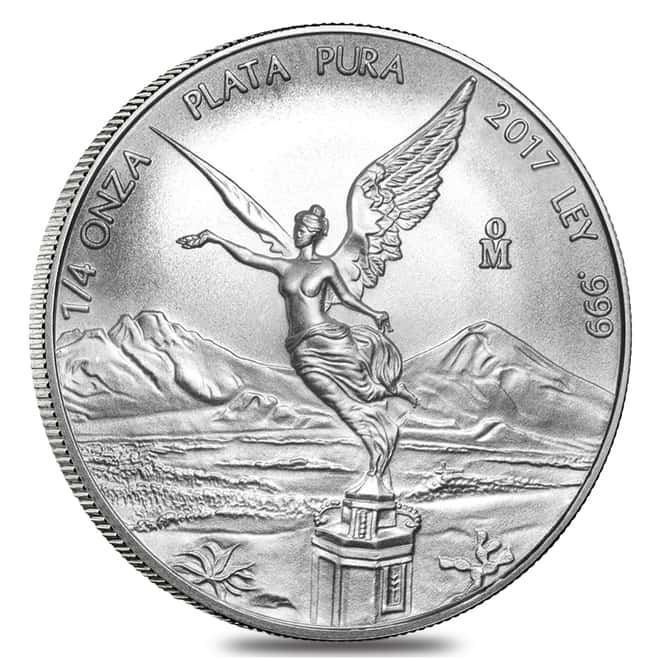 2017 1/4 oz Mexican Silver Libertad Coin .999 Fine BU