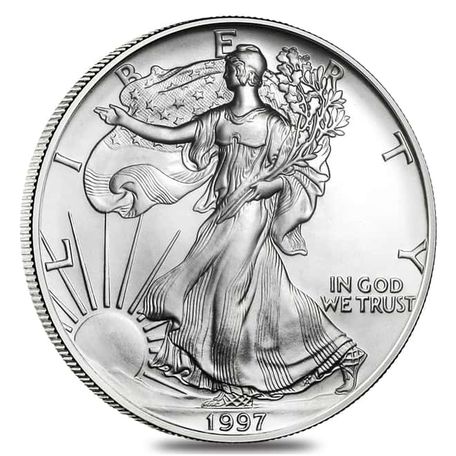 1997 1 oz Silver American Eagle $1 Coin BU