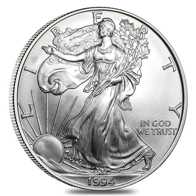 1994 1 oz Silver American Eagle Abrasions