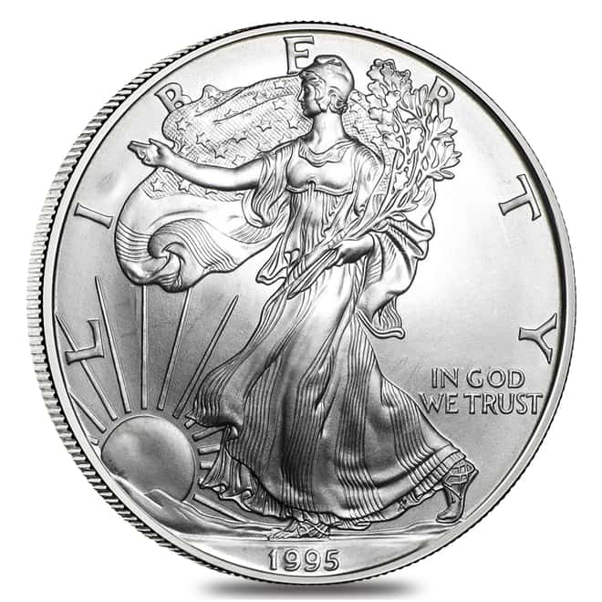 1995 1 oz Silver American Eagle Abrasions 