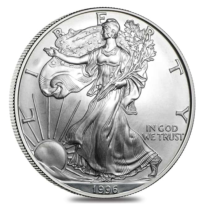 1996 1 oz Silver American Eagle Abrasions
