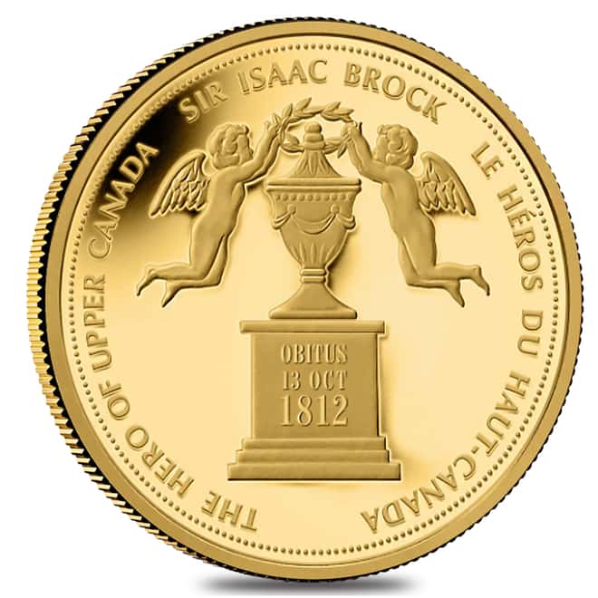 2012 1.125 oz $350 Canadian Sir Isaac Brock Proof Gold Coin .99999 Fine (w/Box & COA)