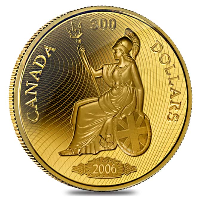 2006 Canada $300 Shinplaster 60 gram 14 Karat Proof Gold Coin (w/Box & COA)