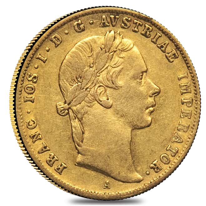 Austrian Gold 1 Ducat .1106 AGW AU/BU (Random Year, 1852-1859)