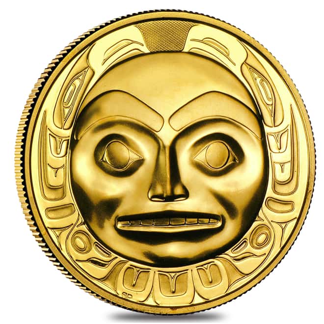 1997 1/2 oz Canada $200 Raven Haida Mask Proof Gold Coin (In Cap)