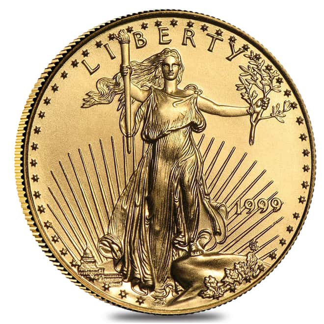 1999 1/4 oz Gold American Eagle BU