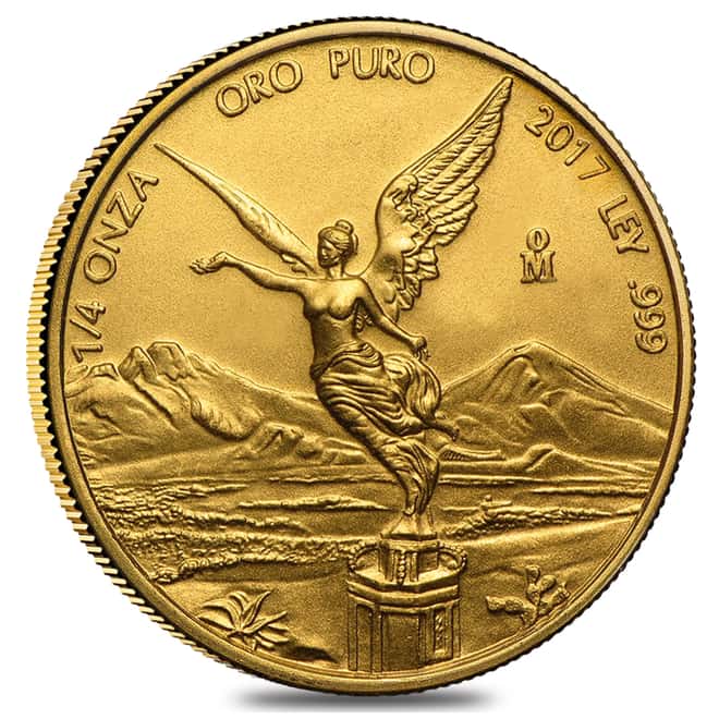 2017 1/4 oz Mexican Gold Libertad Coin .999 Fine BU