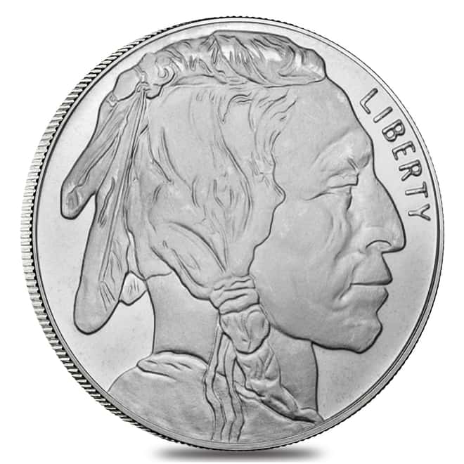 Roll of 20 - 1 oz Silver Buffalo Design Generic Rounds .999 Fine
