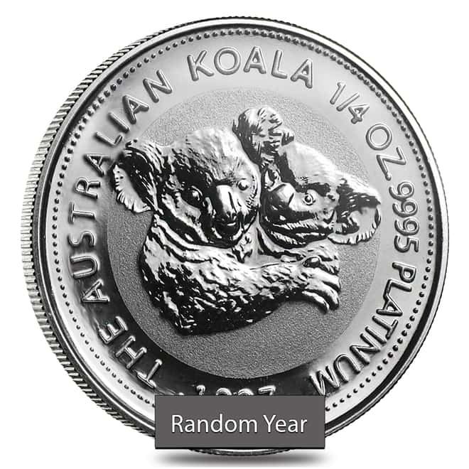 1/4 oz Platinum Australian Koala Coin BU (Random Year)