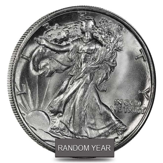 $10 Face Value Walking Liberty Half Dollars AU 90% Silver 20-Coin Roll