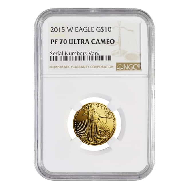 2015 W 1/4 oz $10 Proof Gold American Eagle NGC PF 70 UCAM