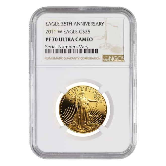 2011 W 1/2 oz $25 Proof Gold American Eagle NGC PF 70 UCAM