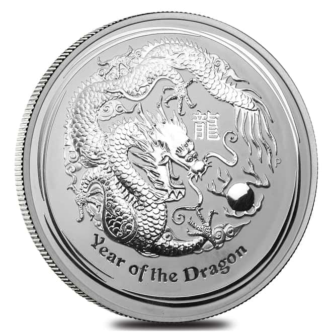 2012 1 Kilo Silver Lunar Year of The Dragon Coin NGC MS 70