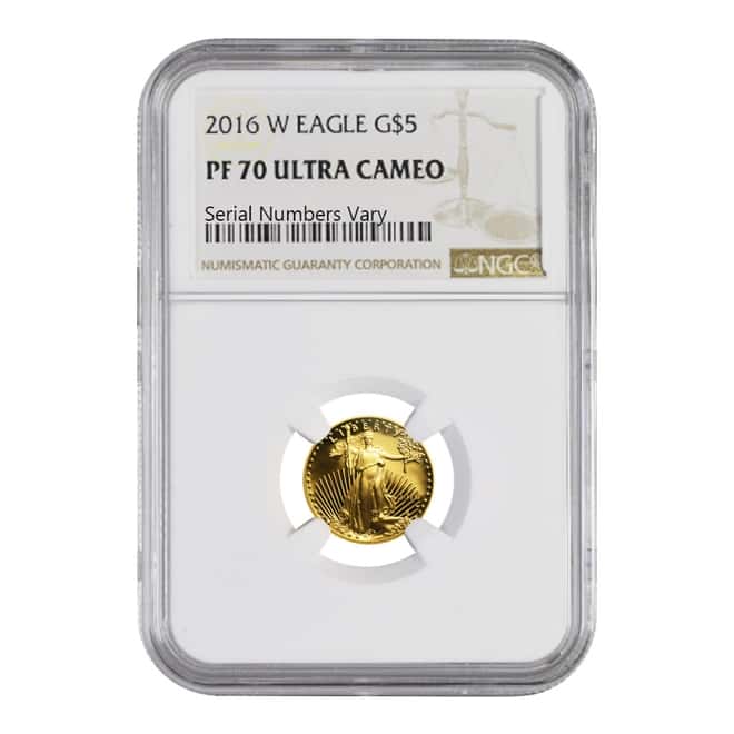 2016 W 1/10 oz $5 Proof Gold American Eagle NGC PF 70 UCAM