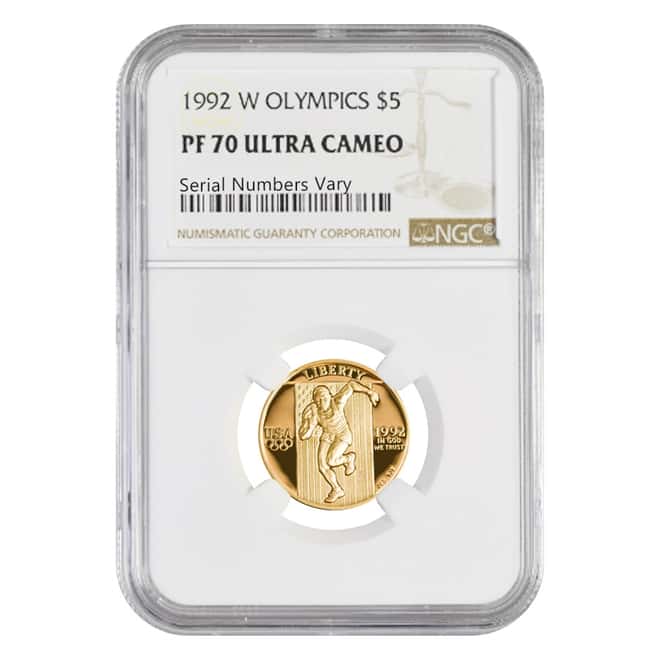 1992 W Gold $5 Proof Commemorative Olympics NGC PF 70 UCAM