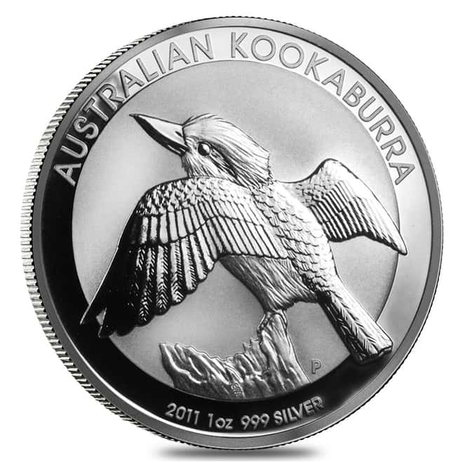 2011 1 oz Silver Australian Kookaburra Perth Mint .999 Fine BU In Cap