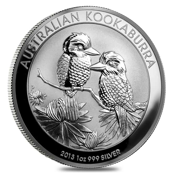 2013 1 oz Silver Australian Kookaburra Perth Mint .999 Fine BU In Cap