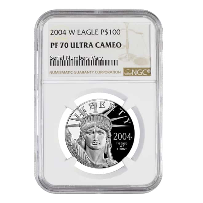 2004 W 1 oz $100 Platinum American Eagle Proof Coin NGC PF 70 UCAM