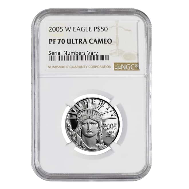 2005 W 1/2 oz $50 Platinum American Eagle Proof Coin NGC PF 70 UCAM