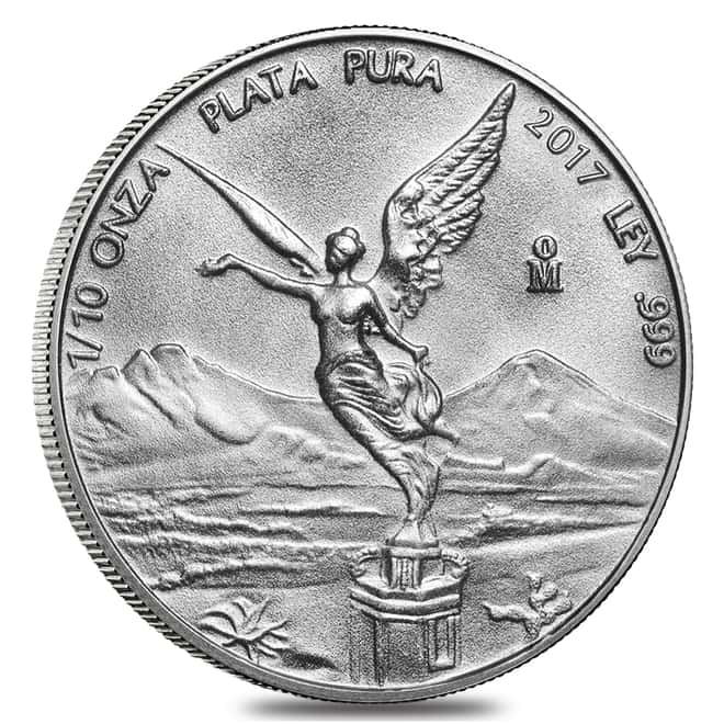 2017 1/10 oz Mexican Silver Libertad Coin .999 Fine BU