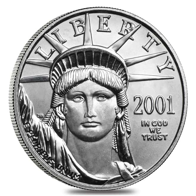 2001 1/2 oz $50 Platinum American Eagle Coin BU
