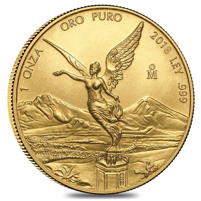 2018 1 oz Mexican Gold Libertad Coin .999 Fine BU