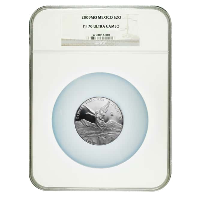 2009 2 oz Mexican Proof Silver Libertad NGC PF 70 UCAM