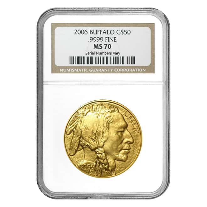 2006 1 oz $50 Gold American Buffalo NGC MS 70