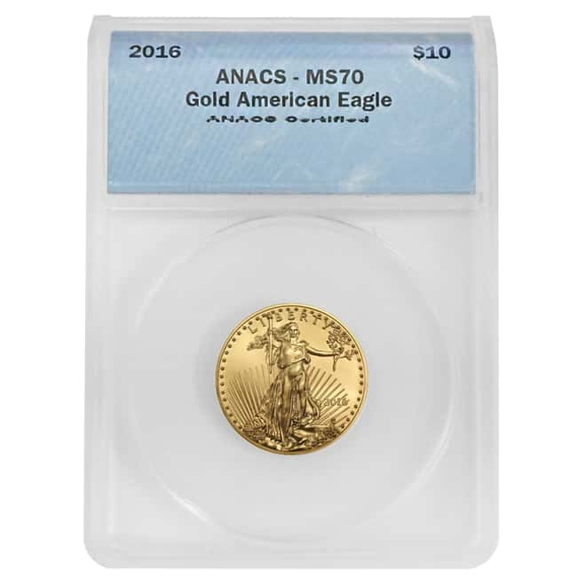 2016 1/4 oz $10 Gold American Eagle ANACS MS 70