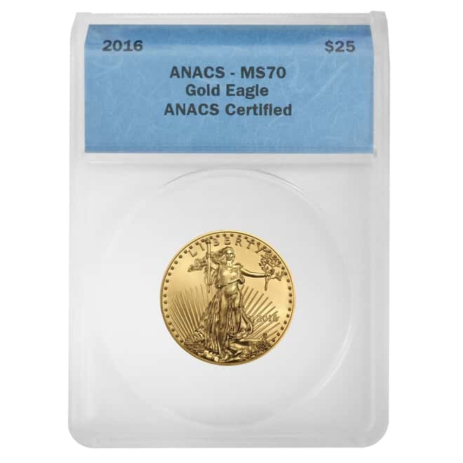 2016 1/2 oz $25 Gold American Eagle ANACS MS 70
