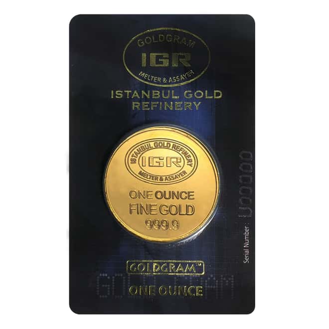 1 oz Istanbul Gold Refinery (IGR) Round .9999 Fine (In Assay)