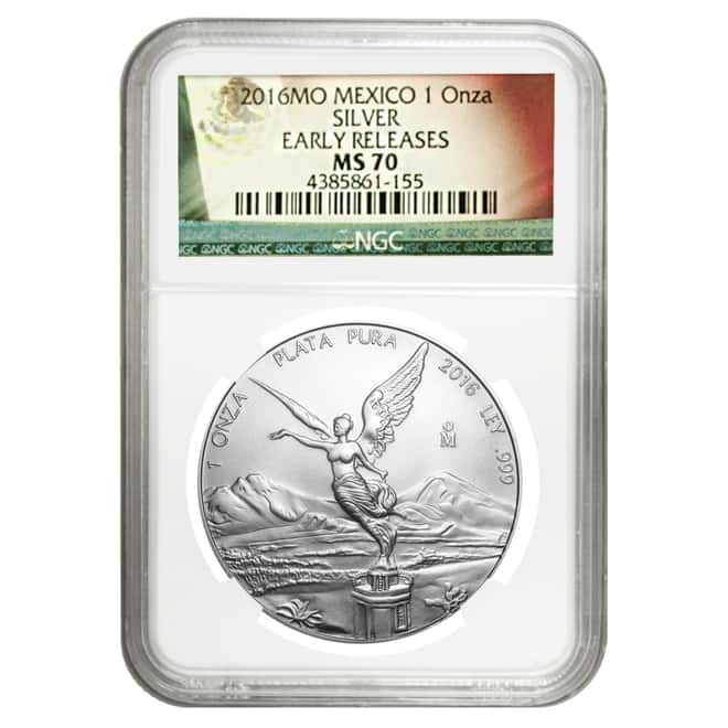 2016 1 oz Mexican Silver Libertad NGC MS 70 Early Releases