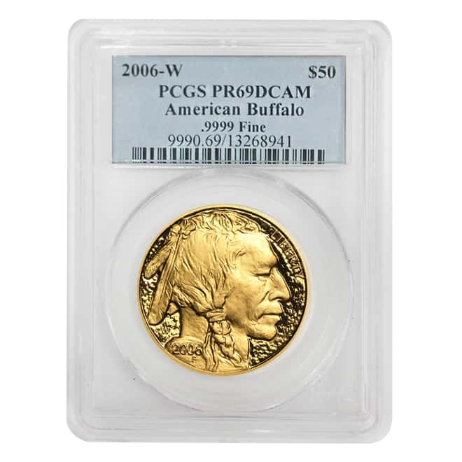 2006 W 1 oz $50 Proof Gold American Buffalo PCGS PF 69 DCAM