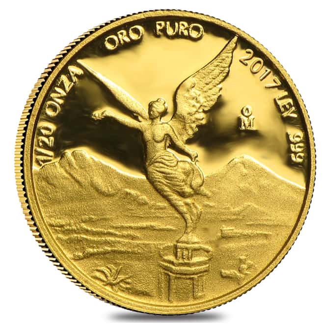 2017 1/20 oz Mexican Gold Libertad Coin .999 Fine Proof (In Cap)