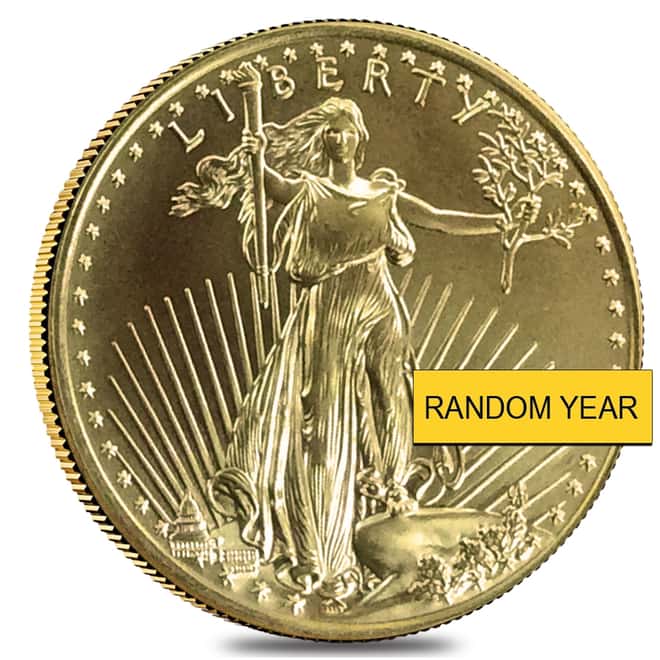 1/2 oz Gold American Eagle Abrasions (Random Year)