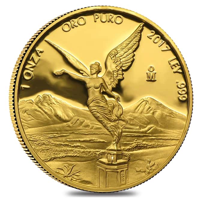 2017 1 oz Mexican Gold Libertad Coin .999 Fine Proof (In Cap)