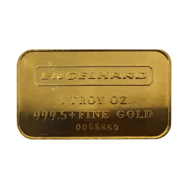 1 oz Engelhard Gold Vintage Bar Frosted Back .9995+ Fine (Secondary Market)